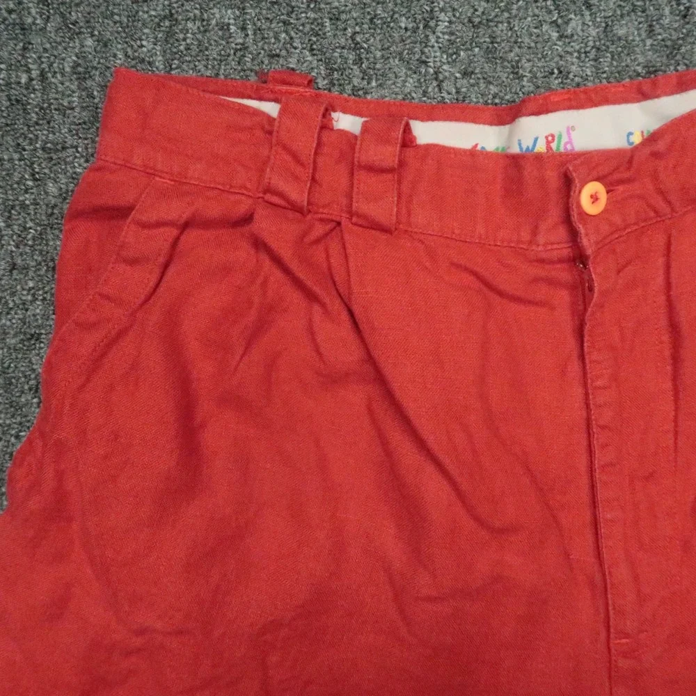 Jams World Shorts Mens 36 Paprika Red‎ 100% Linen Chino Lightweight